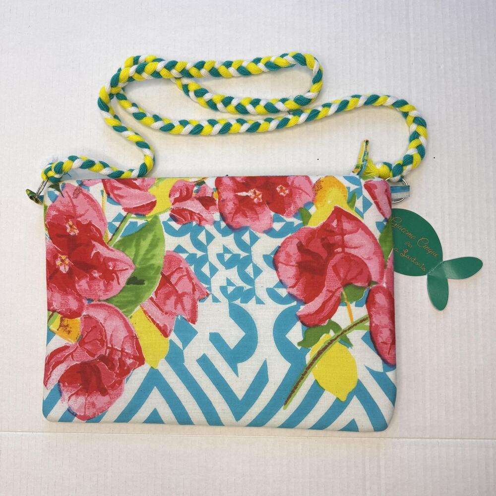Antica Sartoria Giacomo Cinque Crossbody Bag Sequin Beaded Coral Tropical NEW - Picture 2 of 16